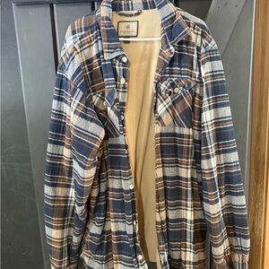 Legendary Whitetails Blue and Cream Flannel Jacket